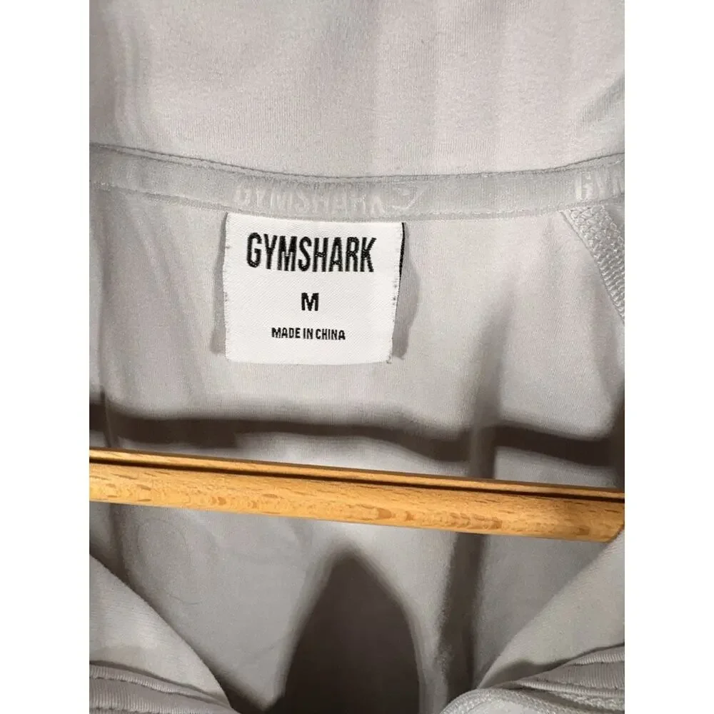 Gymshark Shirt Mens Medium Quarter Zip Pullover Lightweight Gray Athletic